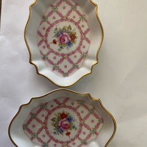 2 Antique Porcelaine De Paris France Fondee en 1773 Hand Painted small dishes